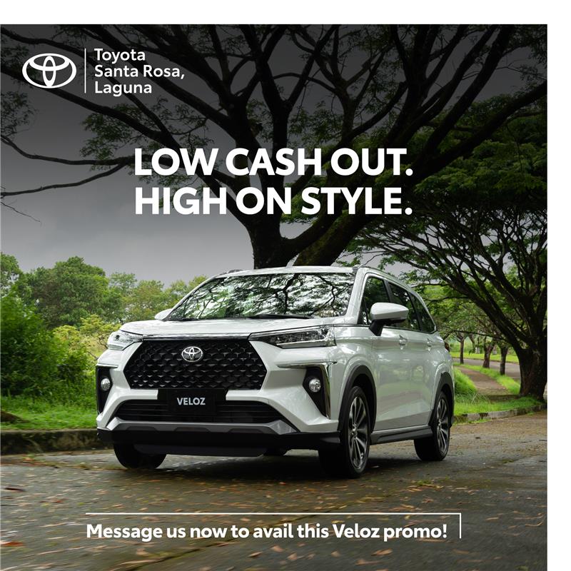 TOYOTA SANTA ROSA VELOZ PROMO